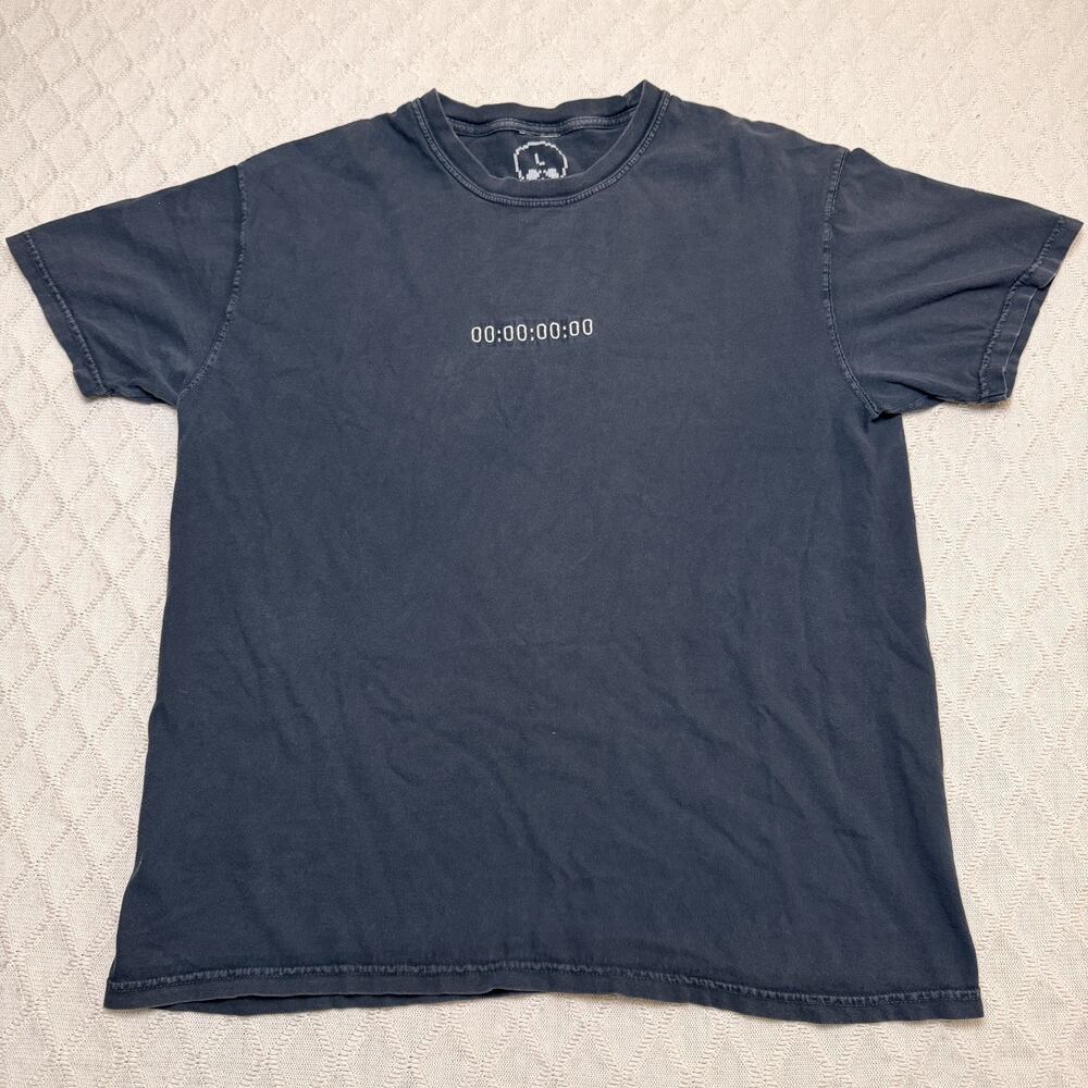 Official UNUS ANNUS Large navy blue The End Shirt Embroidered Markiplier Merch